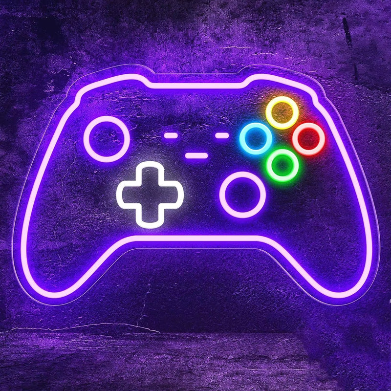 Gamer Neon Sign Game Controller LED Neon Light Sign for Party Man Cave Room Decor Best Gamer Gifts for Boys Kids Night Light