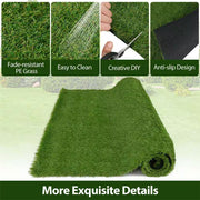 6 Ft. X 10 Ft. Green Artificial Grass Turf with Drainage Holes Nonslip Bottom 80 OZ Heavy