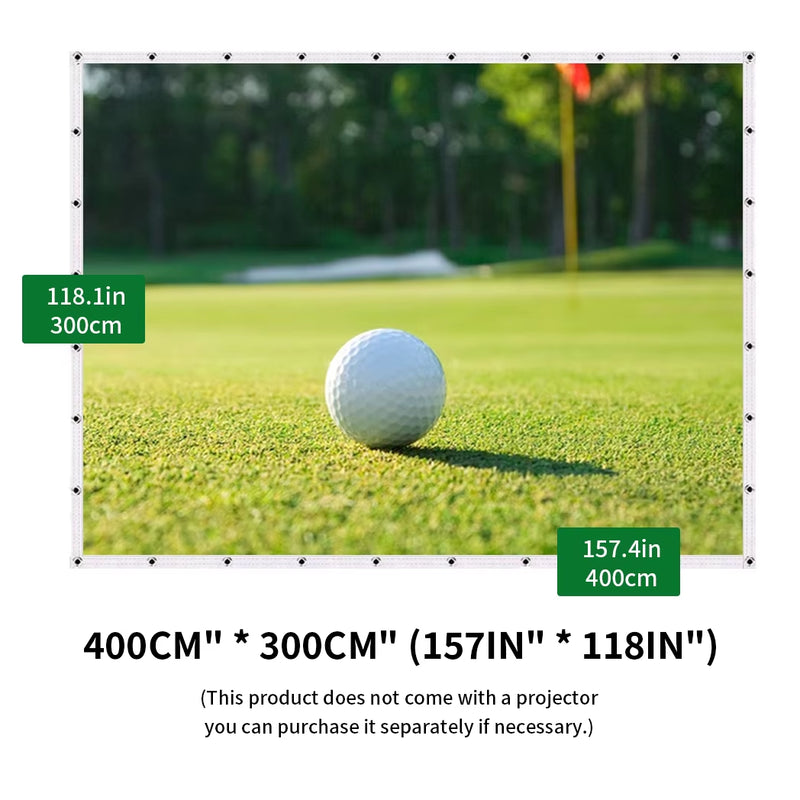 Golf Impact Screen - Silent HD, Tear-Resistant, Indoor & Outdoor Swing Training, Easy Setup, Anti-Strike, Various Sizes