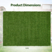 6 Ft. X 10 Ft. Green Artificial Grass Turf with Drainage Holes Nonslip Bottom 80 OZ Heavy